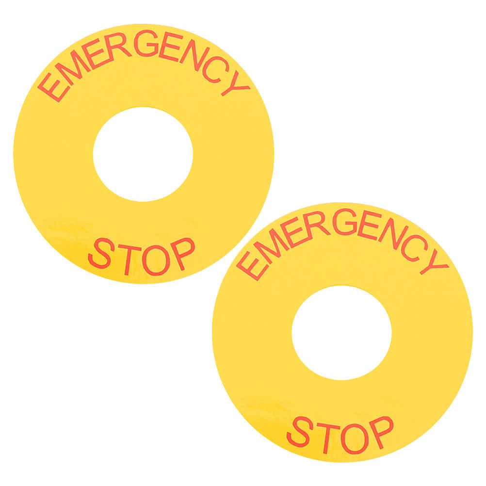 Heavy Equipment Warning Sign - Autocollant de signalisation d'arrêt d'urgence en